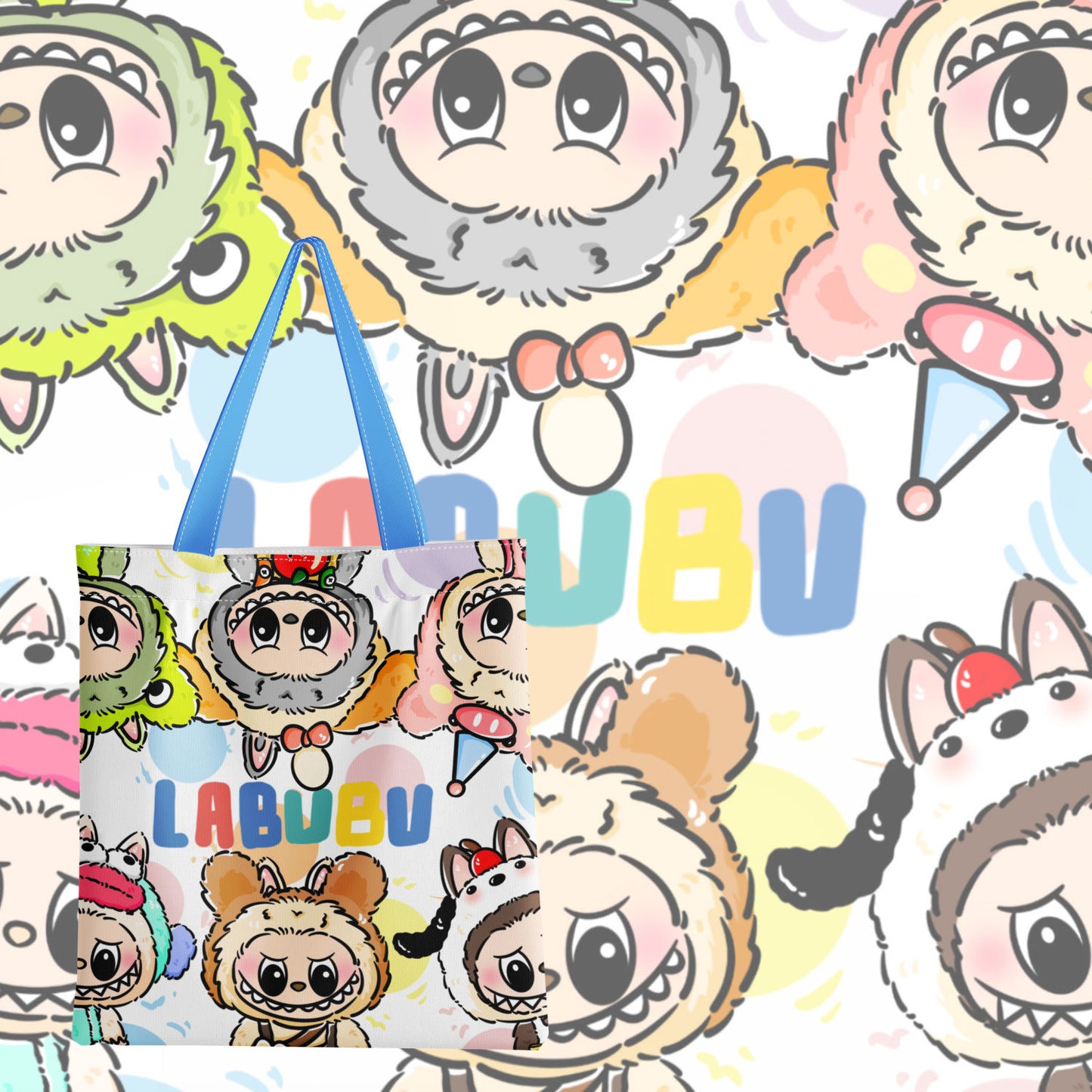 Labubu Cute Canvas Bag Includes zipper