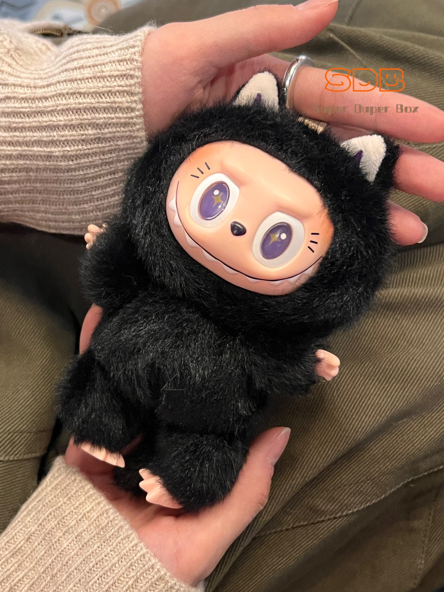 Labubu X Black Cat Retrofit Design Pendants