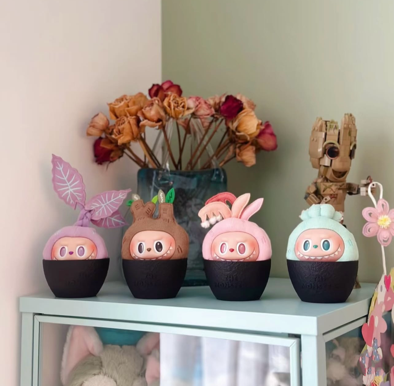 LABUBU Vinyl Face Blind Box by POPMART: Plant Pot Plush Figurine Gift & Decoration