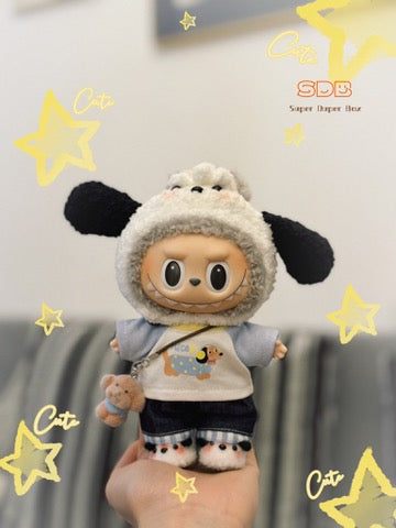 Labubu Doll Clothes Pacha Dog Set