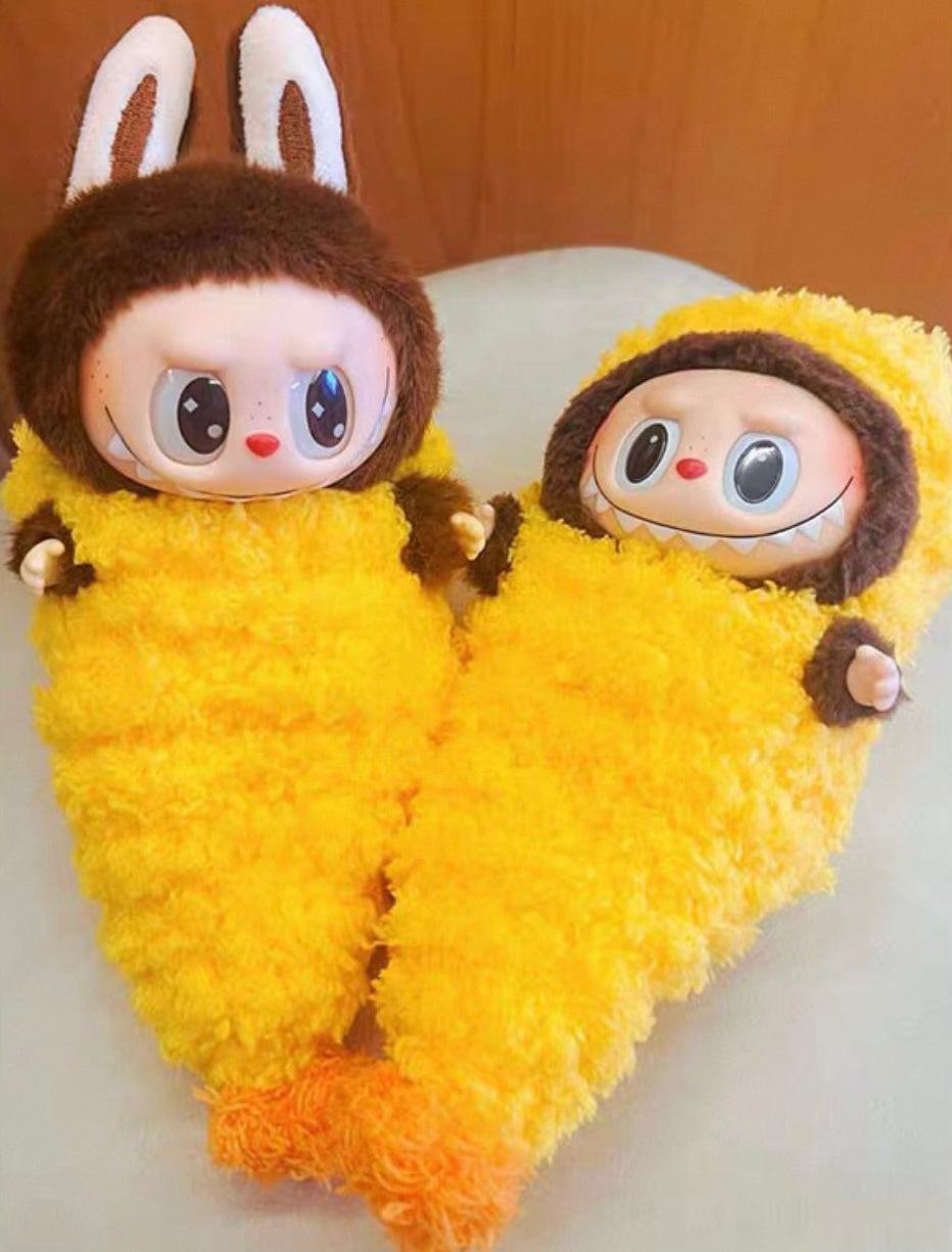 Popmart Labubu Macaron 17cm Deep - Fried Shrimp - themed Doll Clothes, Accessories for Pendant - style Dolls