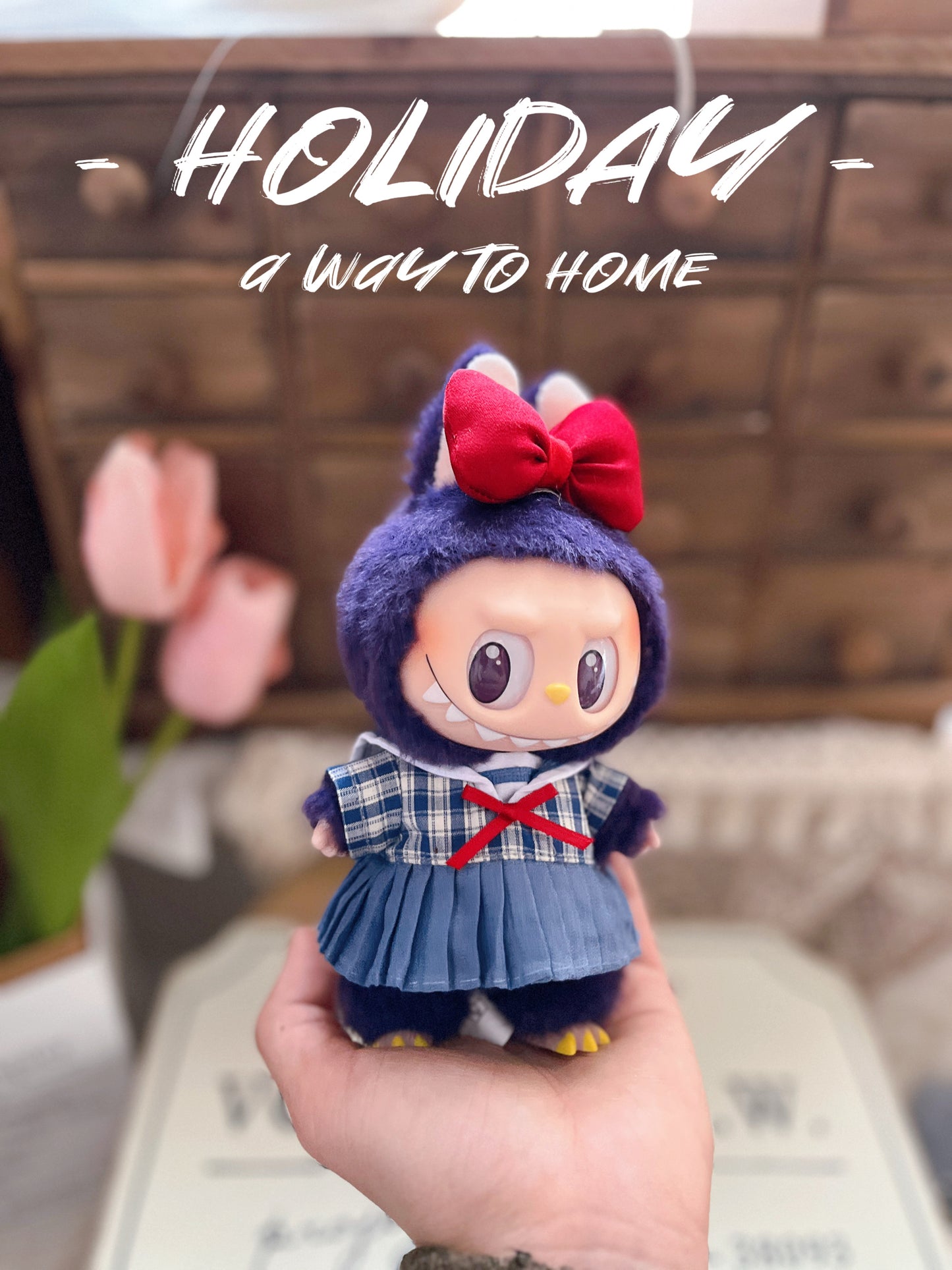LABUBU Little Milan 17cm Sitting Party Macaron Vinyl Pendant Doll Clothes