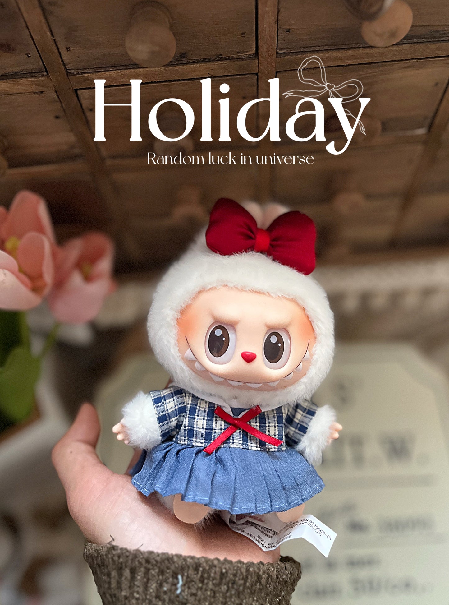 LABUBU Little Milan 17cm Sitting Party Macaron Vinyl Pendant Doll Clothes