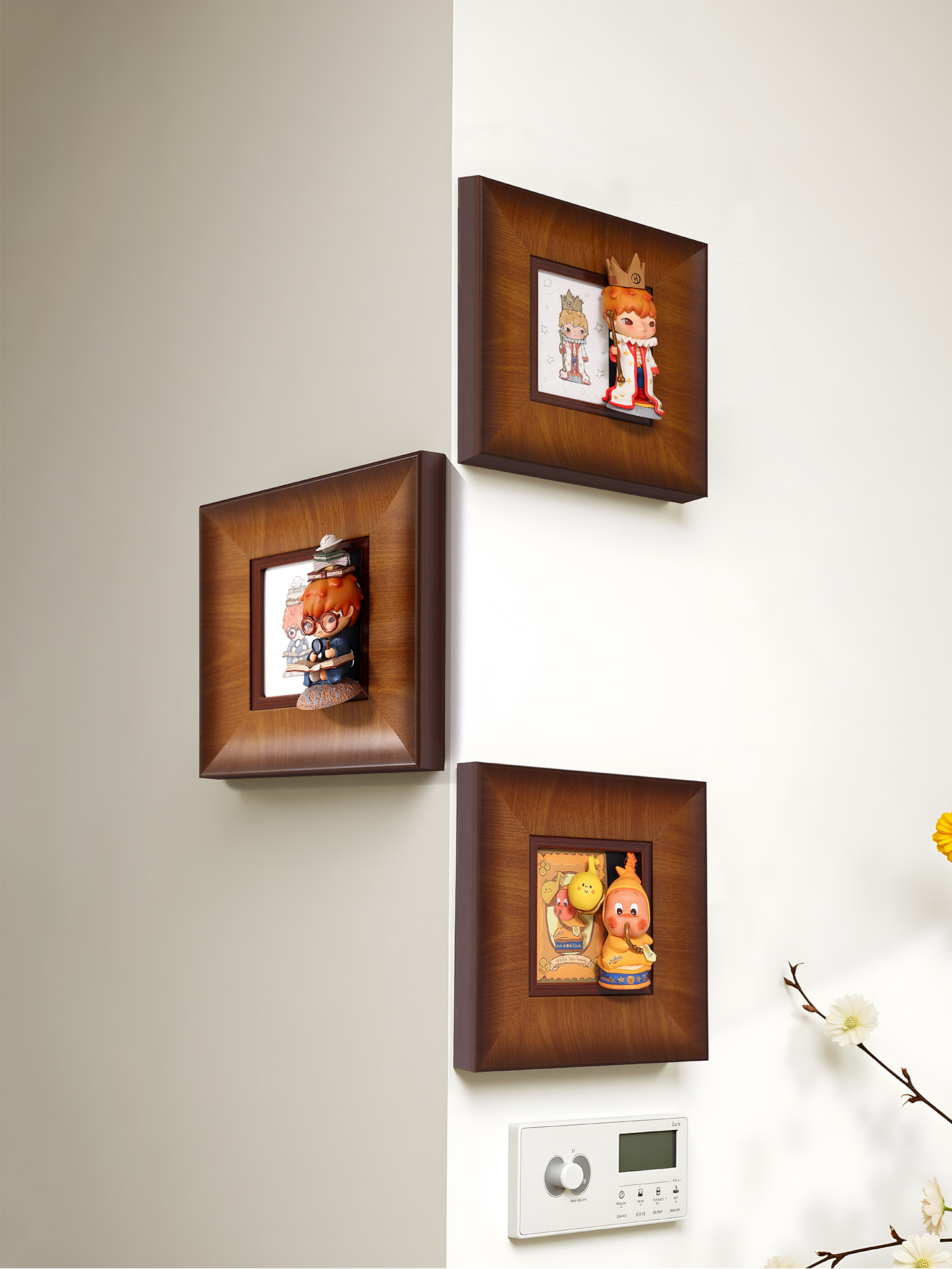 Blind Box Display Solid Wood Photo Frame Wall Storage