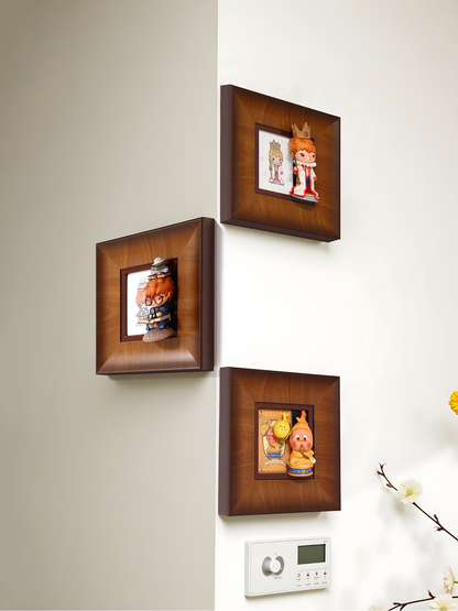 Blind Box Display Solid Wood Photo Frame Wall Storage