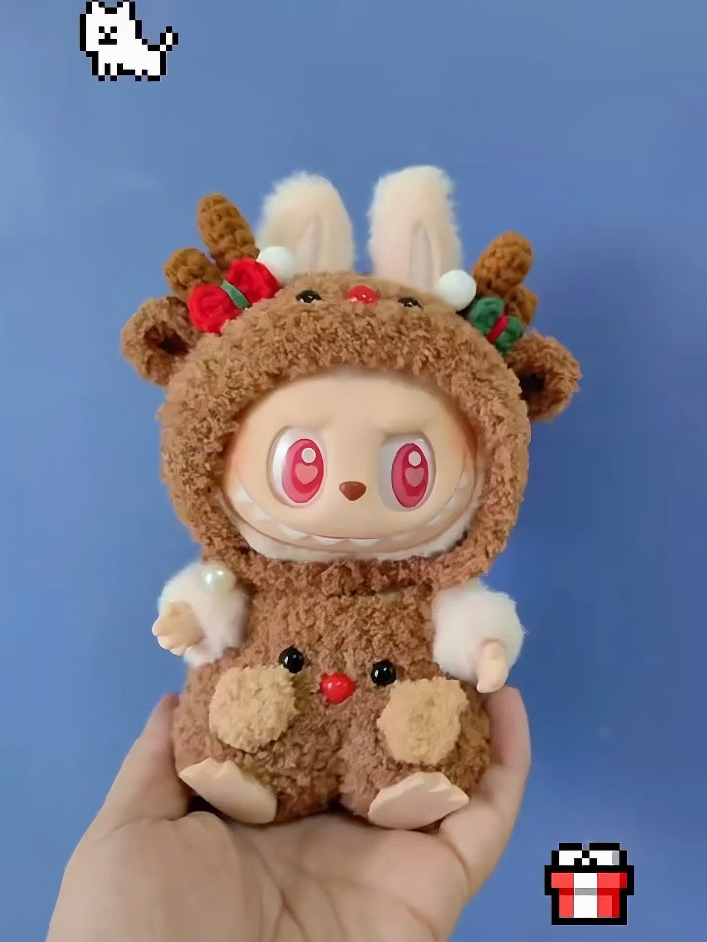 Labubu  | Christmas Reindeer | Doll Clothes Handmade