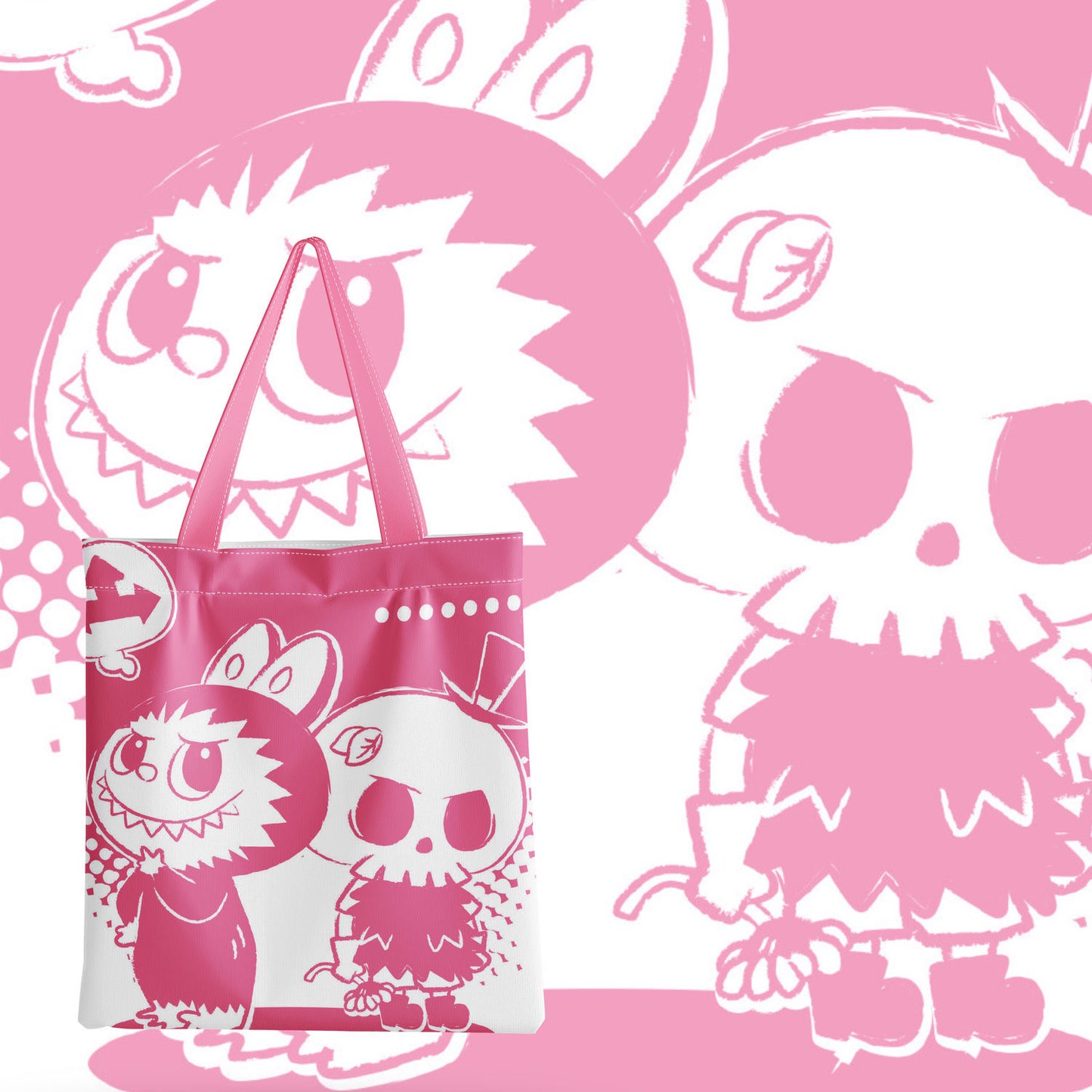 Labubu Cute Canvas Bag Includes zipper
