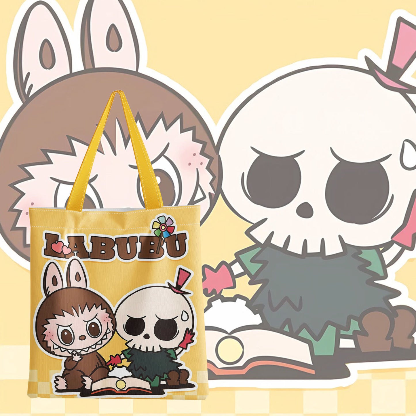 Labubu Cute Canvas Bag Includes zipper
