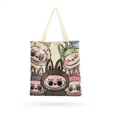 Labubu Cute Canvas Bag Includes zipper