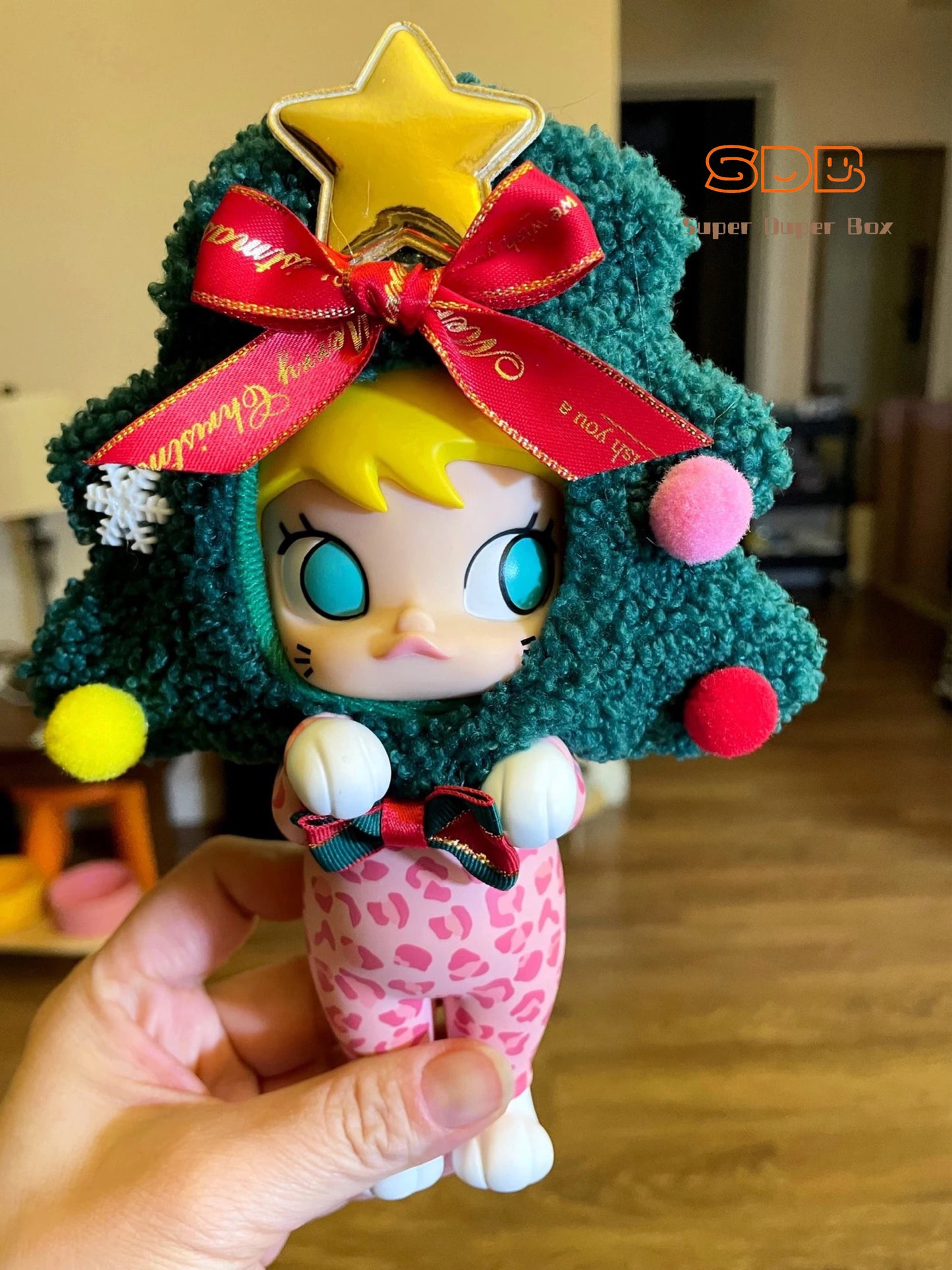 Labubu Christmas Headpiece | Handcrafted Doll Outfit Series 2
