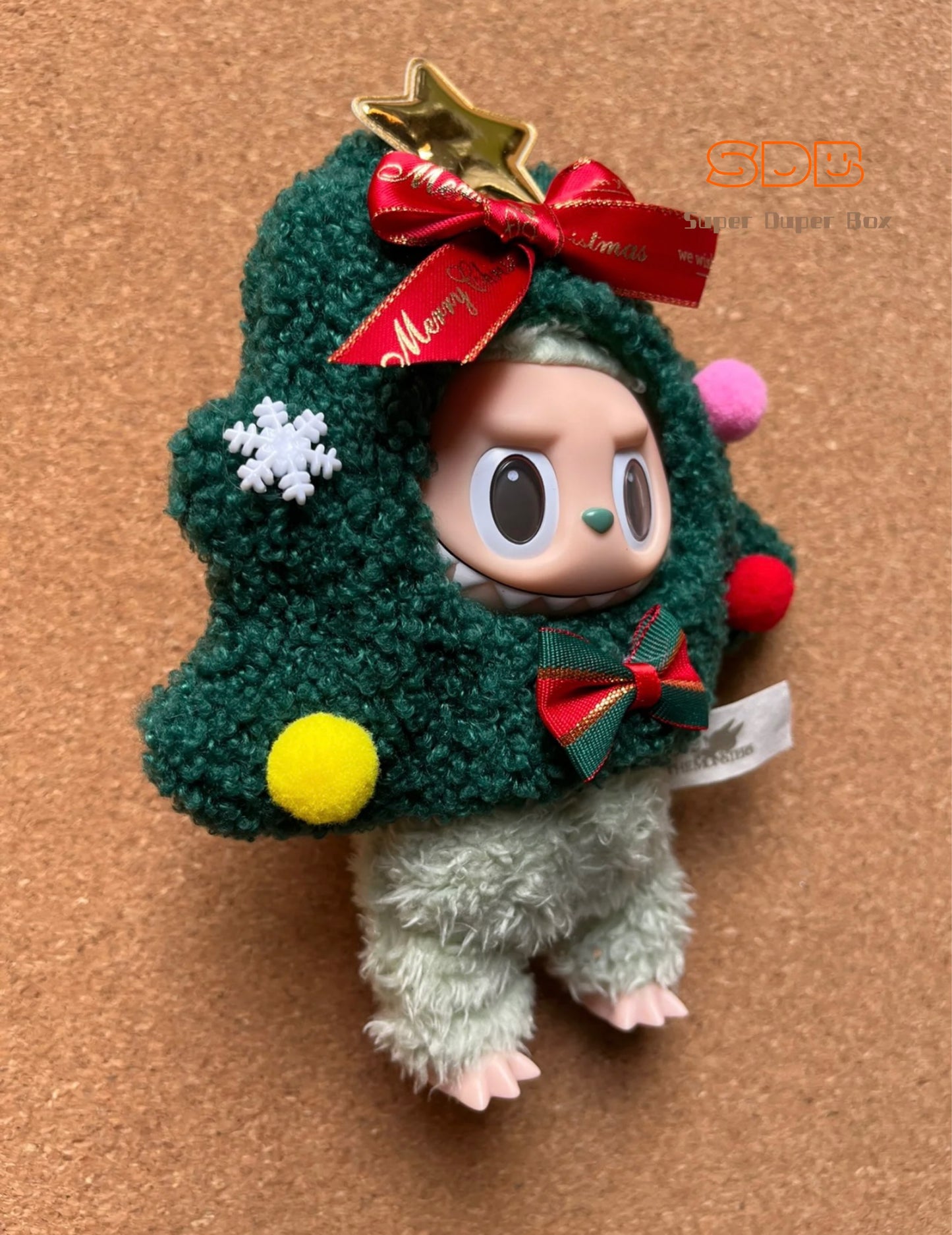 Labubu Christmas Headpiece | Handcrafted Doll Outfit Series 2