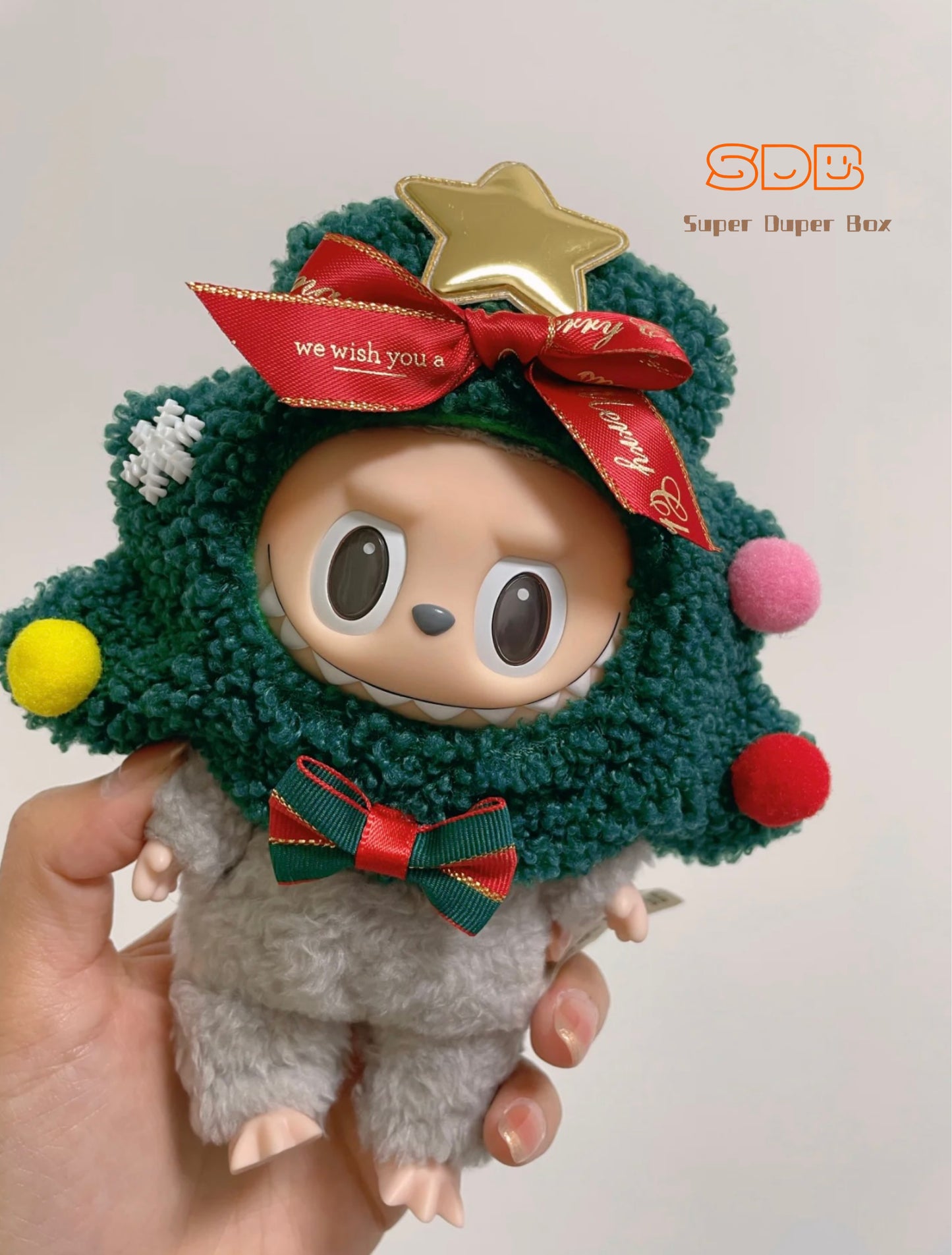 Labubu Christmas Headpiece | Handcrafted Doll Outfit Series 2