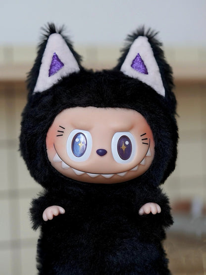 Labubu X Black Cat Retrofit Design Pendants