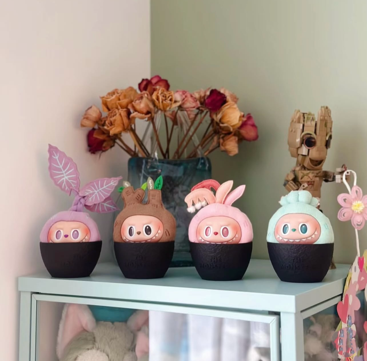 LABUBU Vinyl Face Blind Box by POPMART: Plant Pot Plush Figurine Gift & Decoration