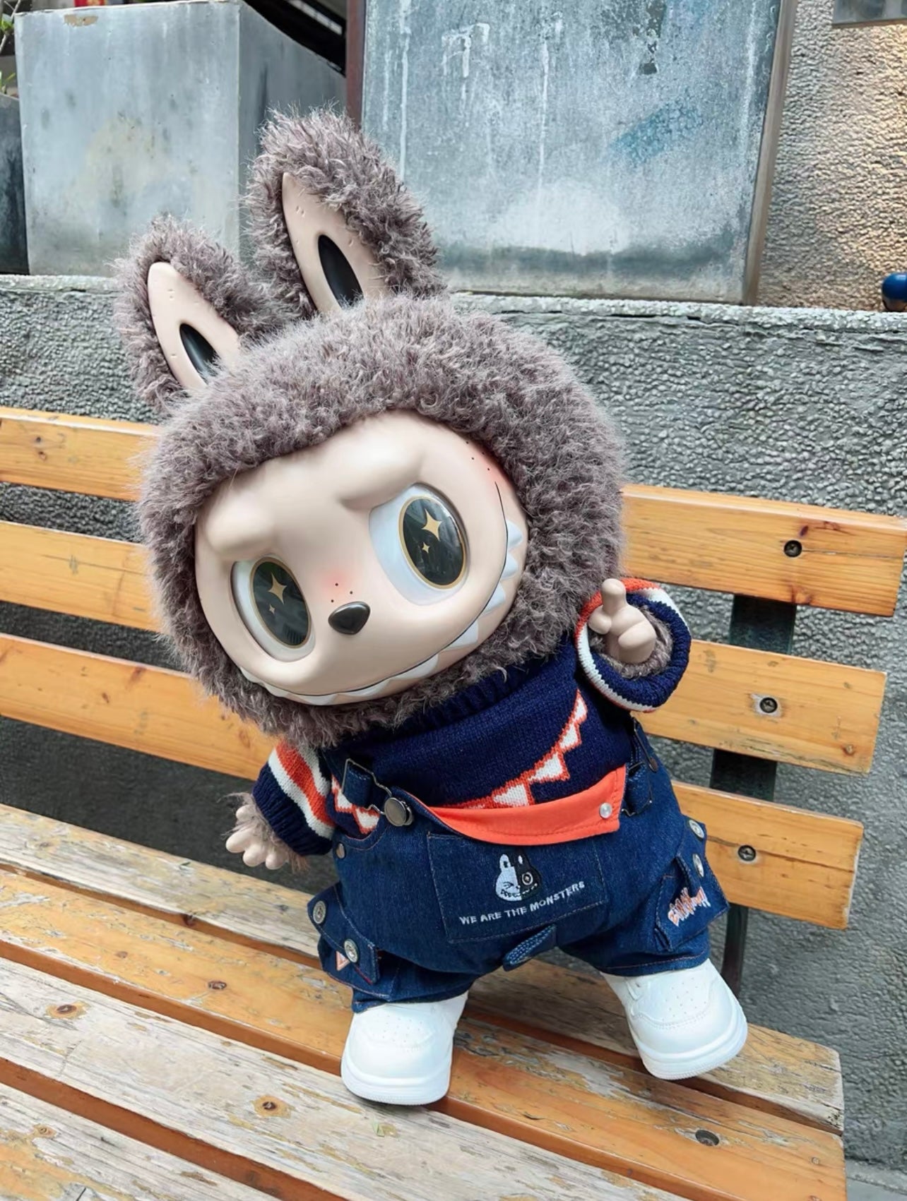 Zimomo Leader 58cm Trendy Toy Handicraft Vinyl Doll Labubu Khaki Set Doll Clothes Original Design