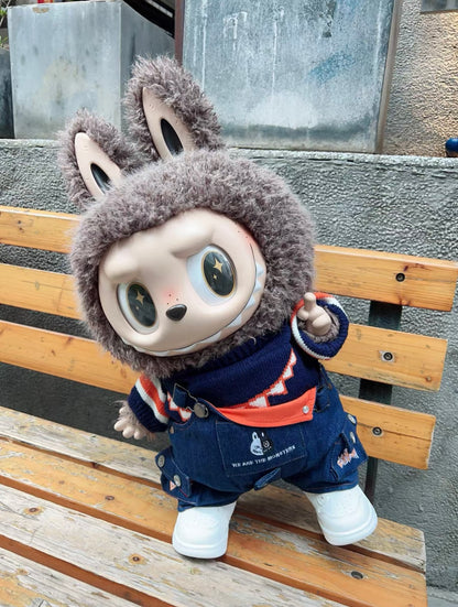 Zimomo Leader 58cm Trendy Toy Handicraft Vinyl Doll Labubu Khaki Set Doll Clothes Original Design