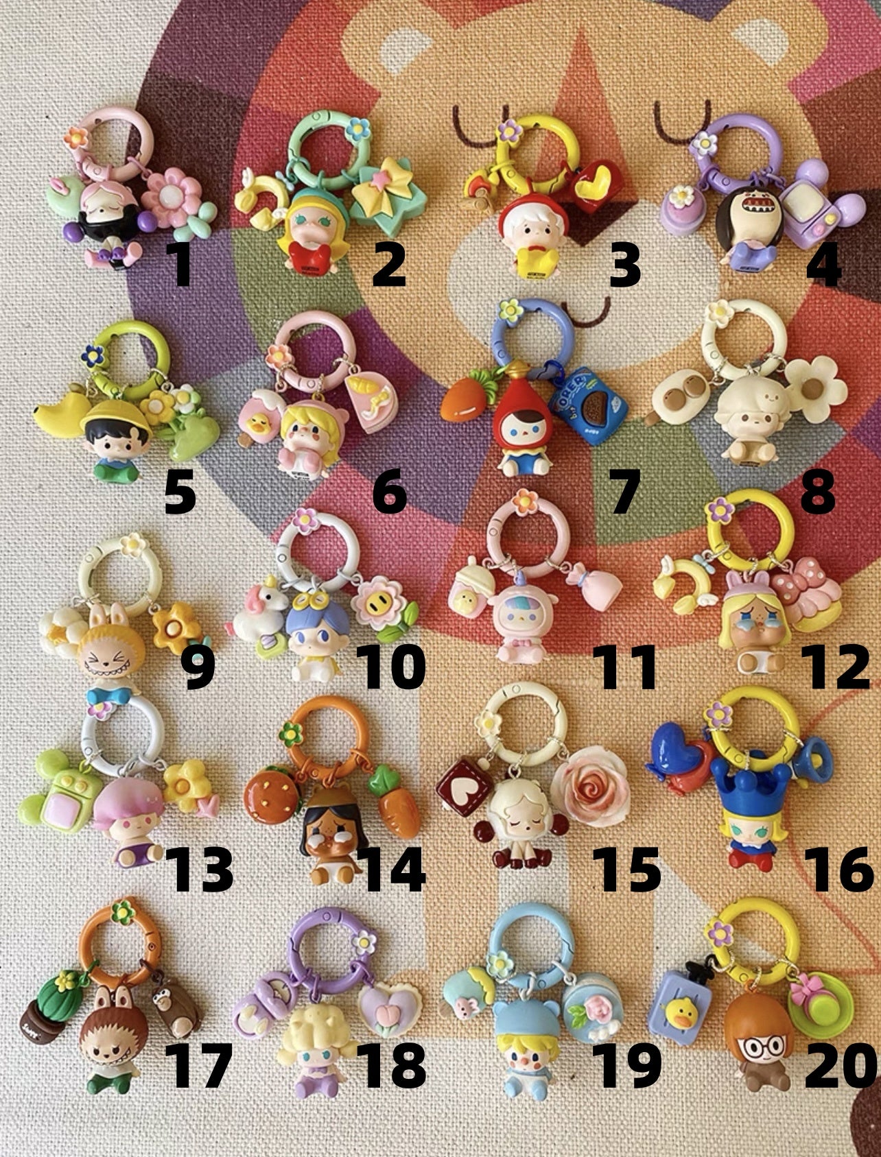 Authentic Pop Mart Sitting Moe Beads - Mobile Phone Bag & Keychain