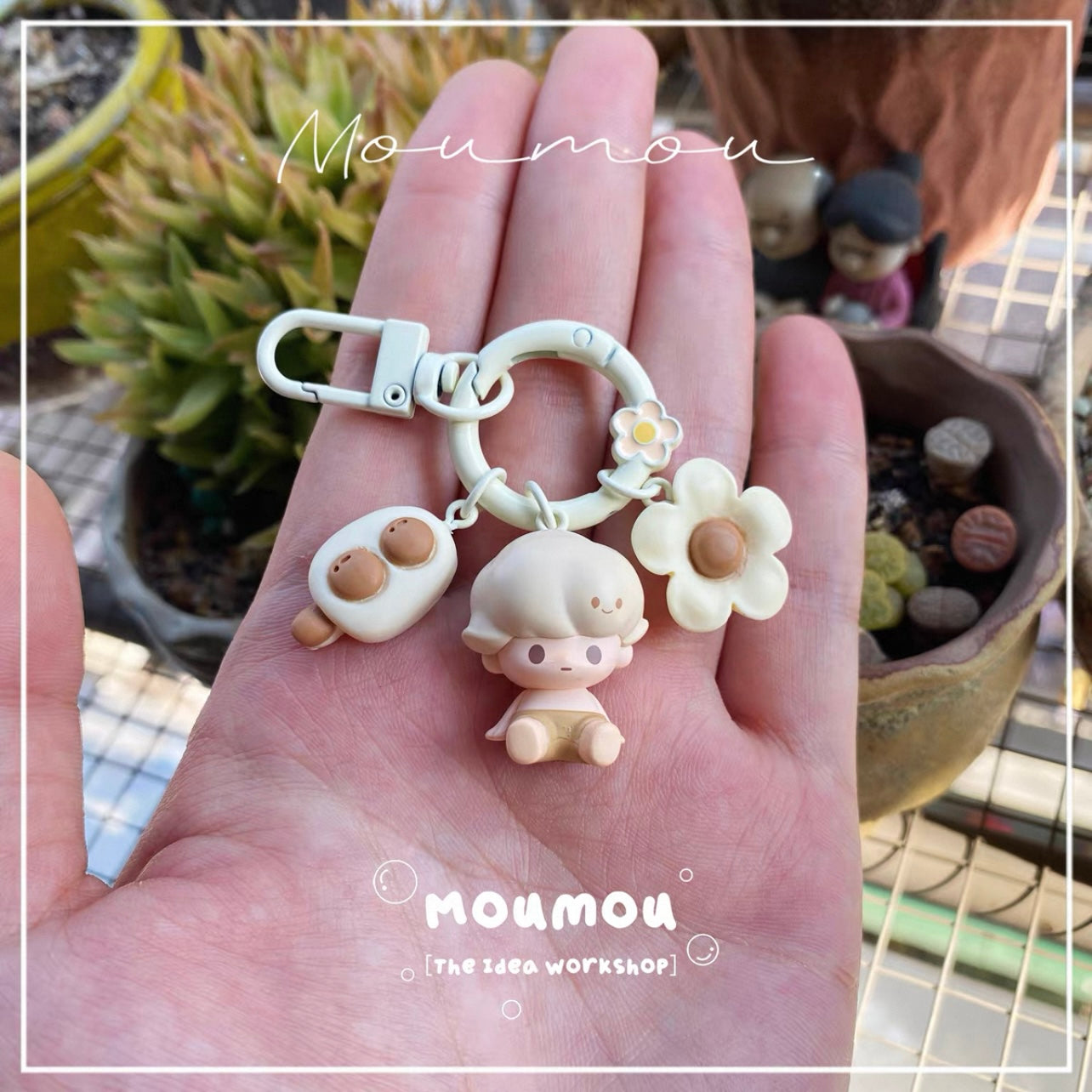 Authentic Pop Mart Sitting Moe Beads - Mobile Phone Bag & Keychain