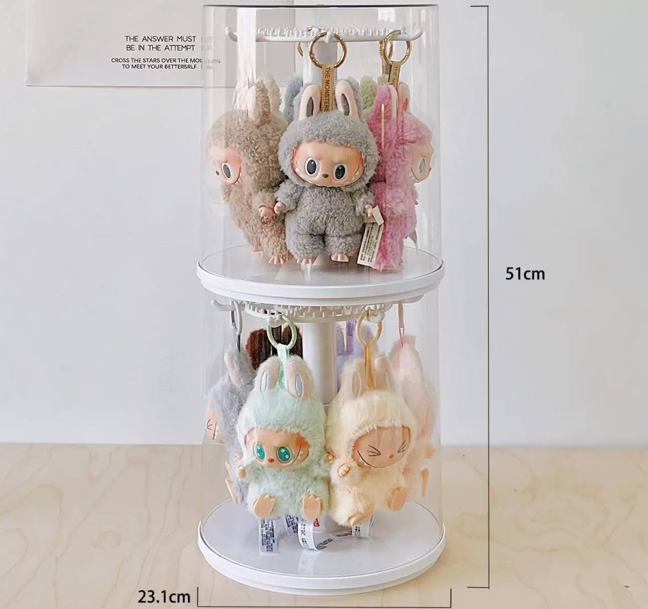 Labubu Hanging Display Box - Rotating Mystery Box Storage