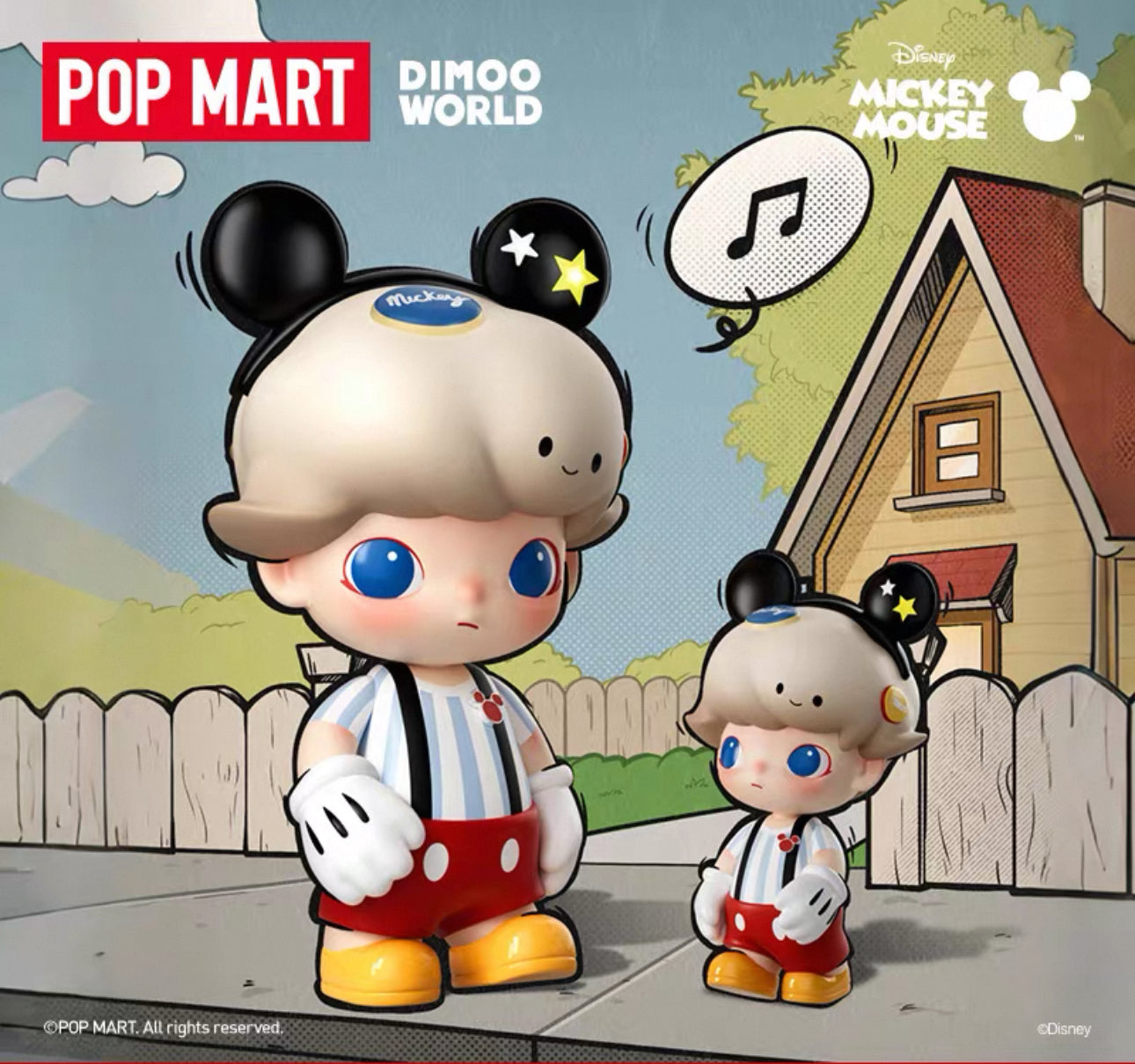 POPMART Bubble Mart MEGA JUST DIMOO 400% Mickey trend fashion toy ornament(Pre-Order)