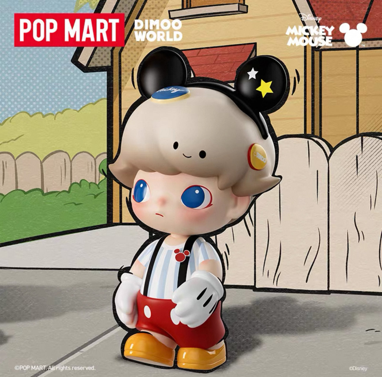 POPMART Bubble Mart MEGA JUST DIMOO 400% Mickey trend fashion toy ornament(Pre-Order)