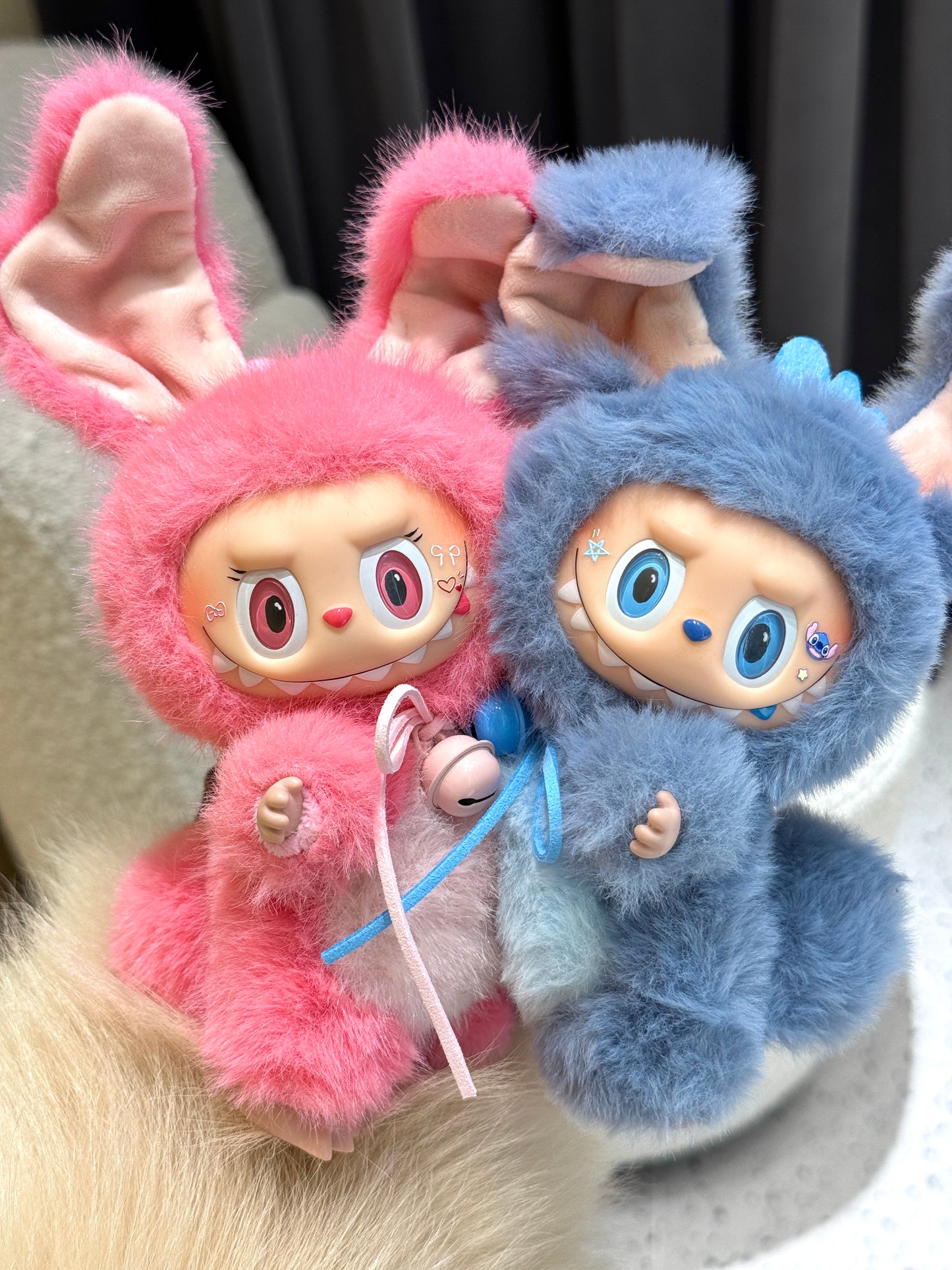 LABUBU X Stitch and Angel Retrofit Design Pendants