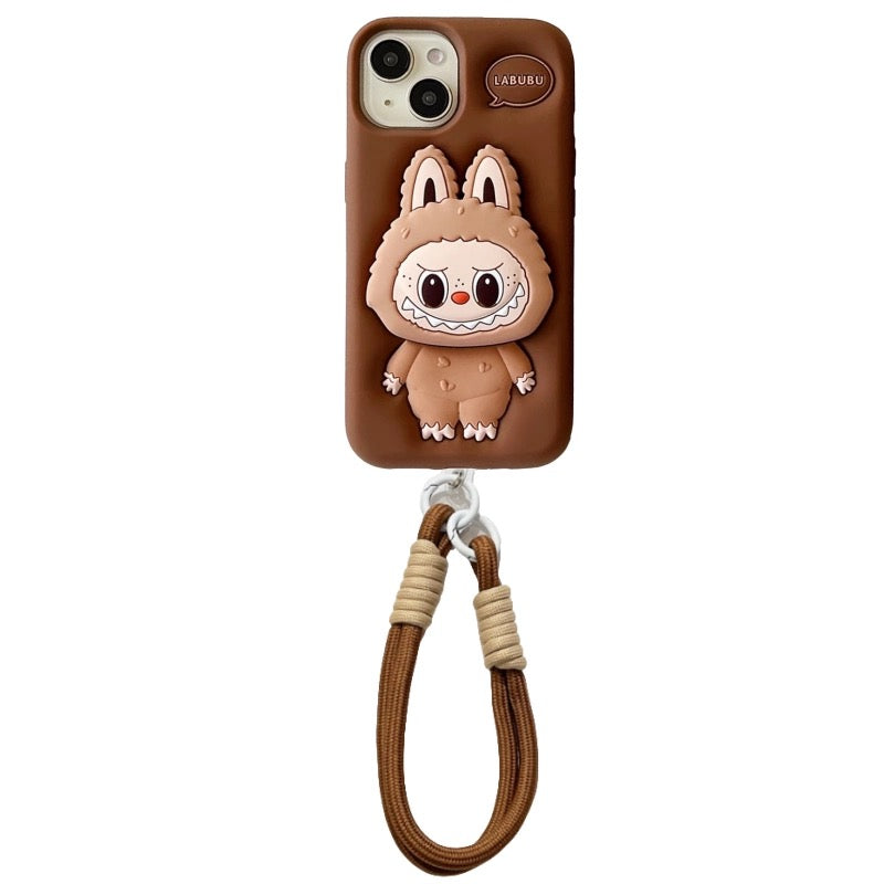 3D Labubu Phone Holder with Shockproof iPhone Case