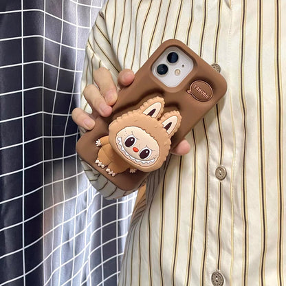 3D Labubu Phone Holder with Shockproof iPhone Case