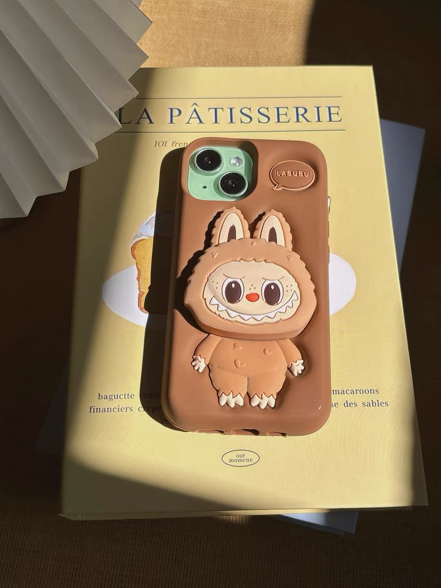 3D Labubu Phone Holder with Shockproof iPhone Case