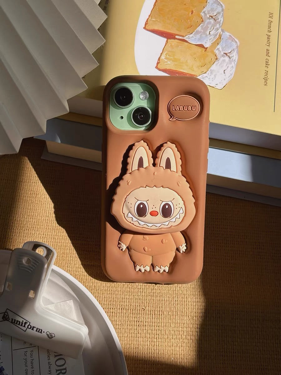 3D Labubu Phone Holder with Shockproof iPhone Case