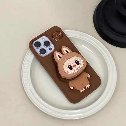 3D Labubu Phone Holder with Shockproof iPhone Case