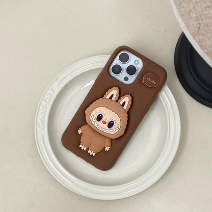 3D Labubu Phone Holder with Shockproof iPhone Case
