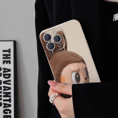 Labubu Big Head Cute Phone Case for iPhone 16/15/14/13 - Adorable Cartoon
