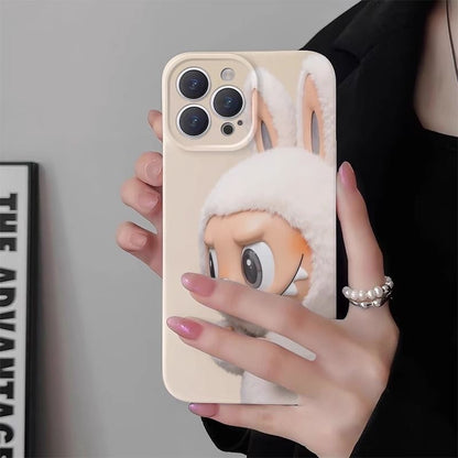 Labubu Big Head Cute Phone Case for iPhone 16/15/14/13 - Adorable Cartoon
