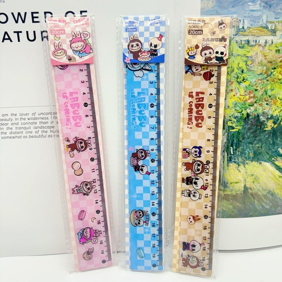 Labubu Cute 20cm Ruler – Cartoon Stationery for Kids and Students