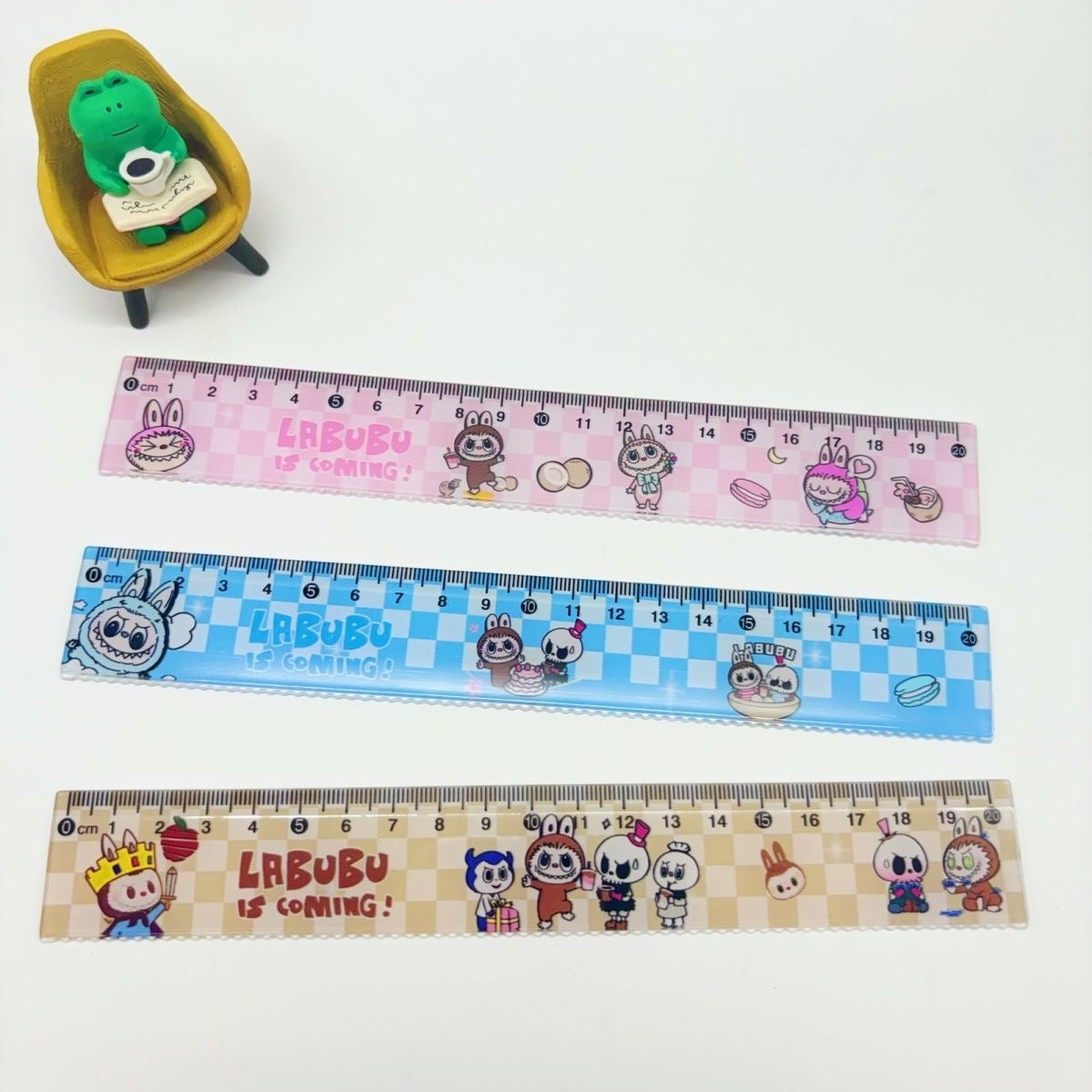 Labubu Cute 20cm Ruler – Cartoon Stationery for Kids and Students