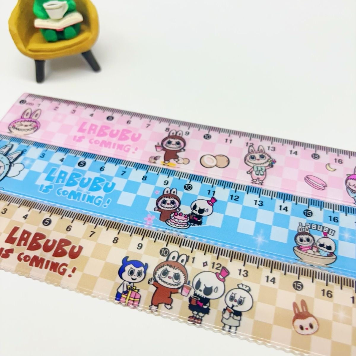 Labubu Cute 20cm Ruler – Cartoon Stationery for Kids and Students