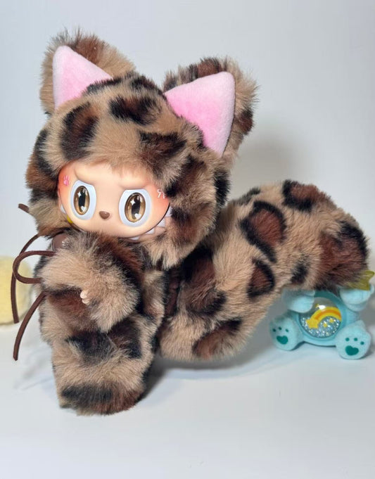 LABUBU Authentic｜Handmade Pink-Eared Leopard Edition