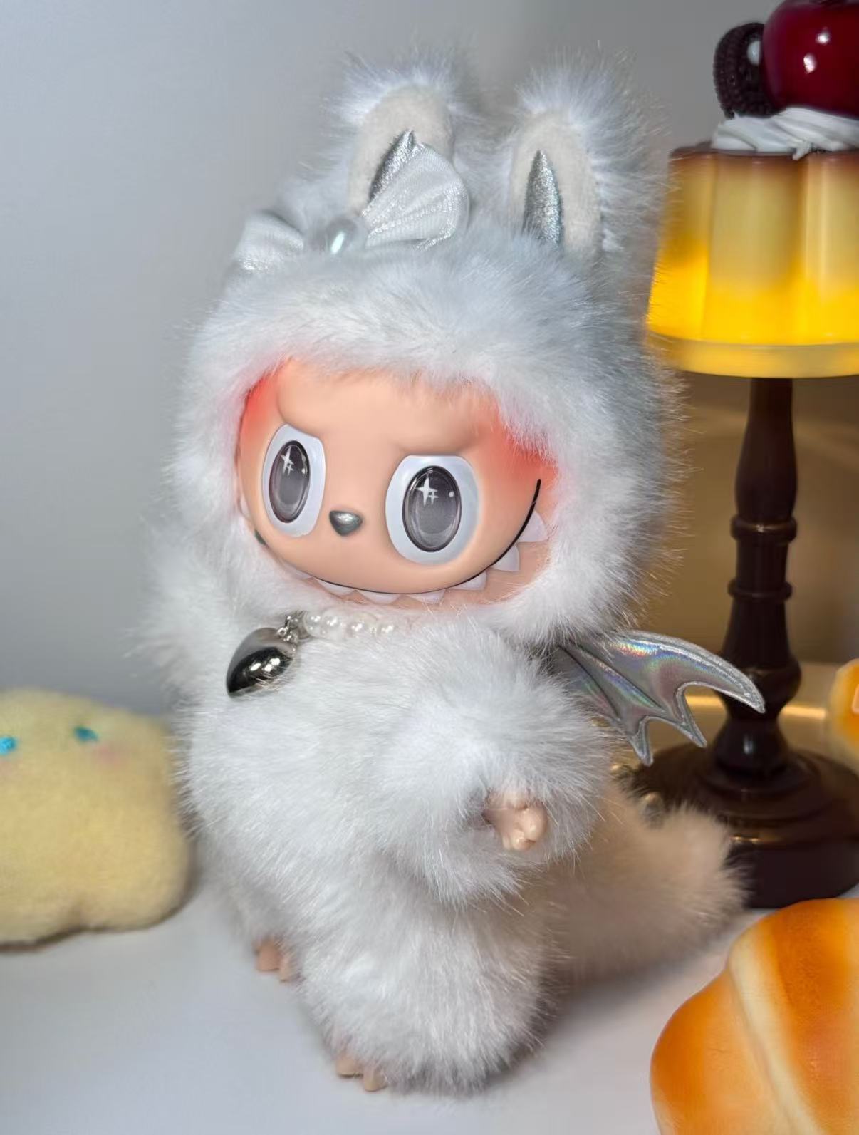 LABUBU Authentic｜Handmade Frosted Silver Angel Edition