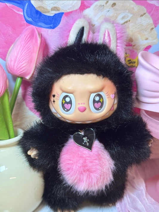 LABUBU Authentic｜Handmade Black & Pink Edition