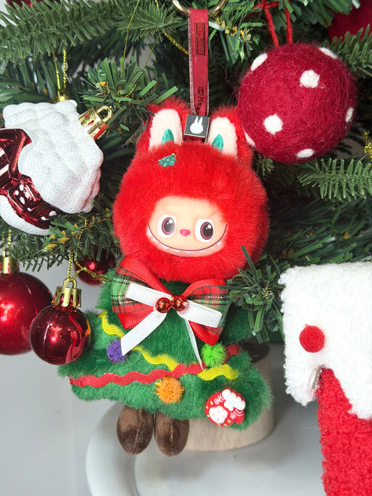 LABUBU X Santa Claus Retrofit Design Bunny Pendant