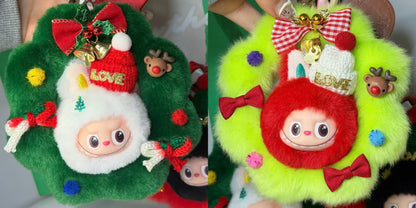 LABUBU X Santa Claus Christmas Wreath Pendant - Creative Retrofit Design