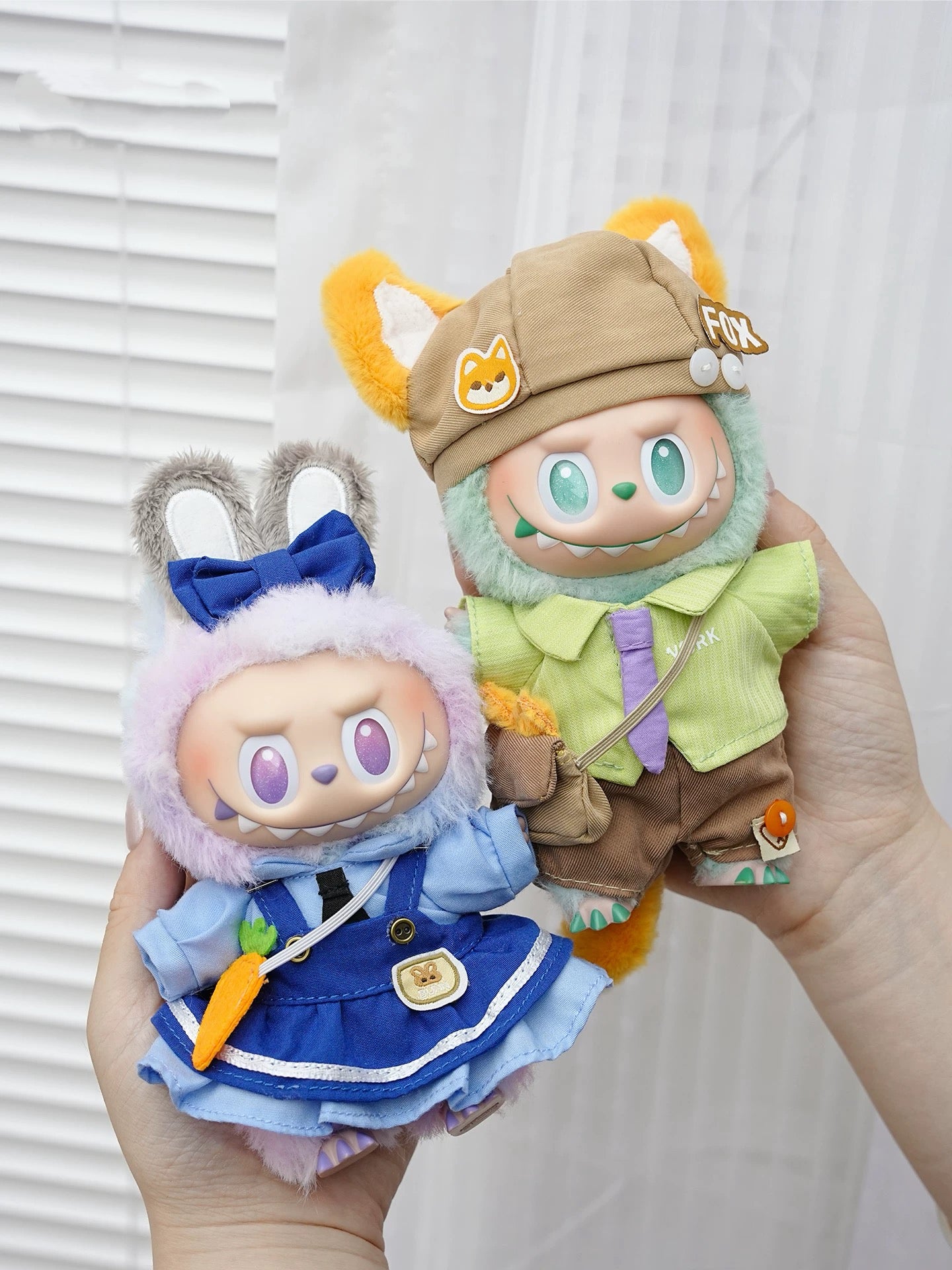 LABUBU Doll Clothes - Zootopia Series (Officer Judy & Nick the Fox)