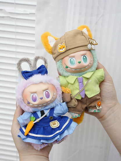 LABUBU Doll Clothes - Zootopia Series (Officer Judy & Nick the Fox)