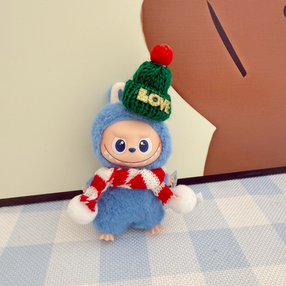 Labubu Mini 4.0 Christmas Cape | Reindeer Elf Cloak Outfit