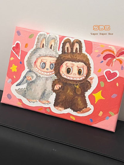 Only One Available! Hand-painted Labubu Artwork "Angel and Leader", a True Artistic Treasure