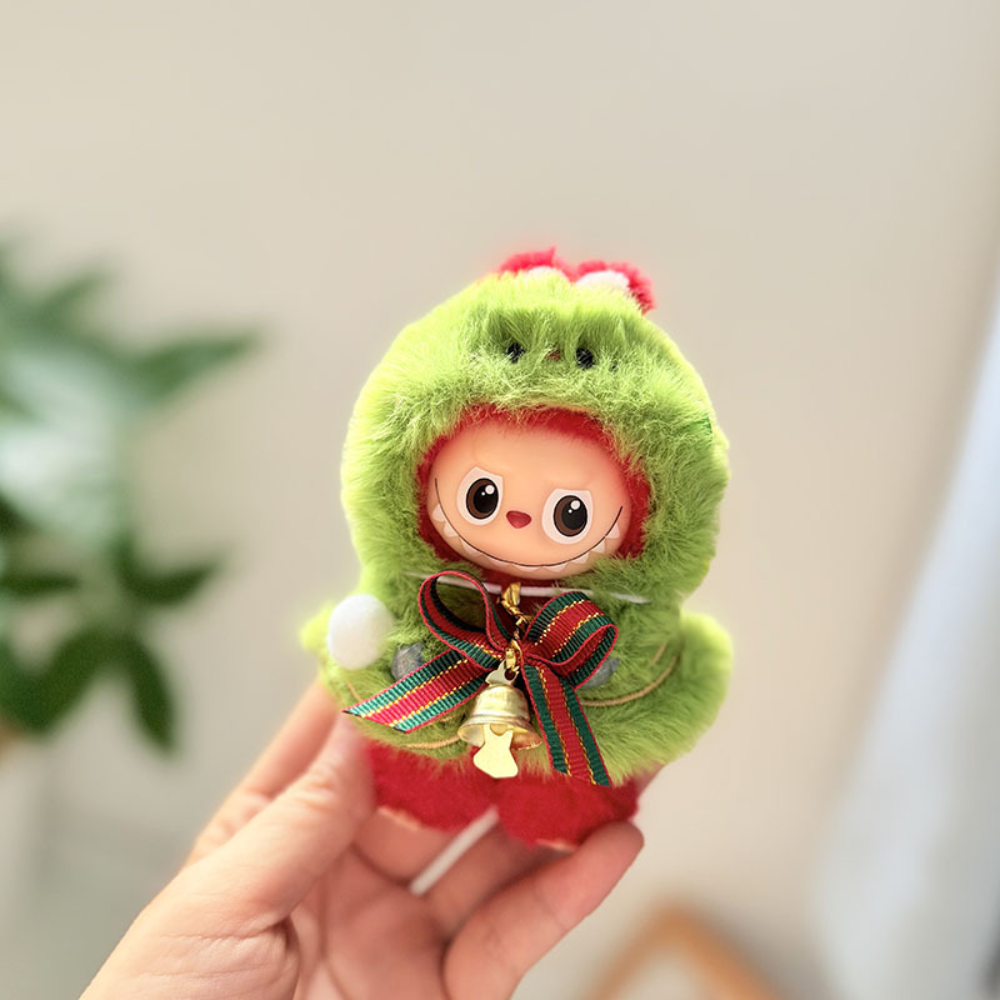 Labubu Mini 4.0 Christmas Cape | Reindeer Elf Cloak Outfit