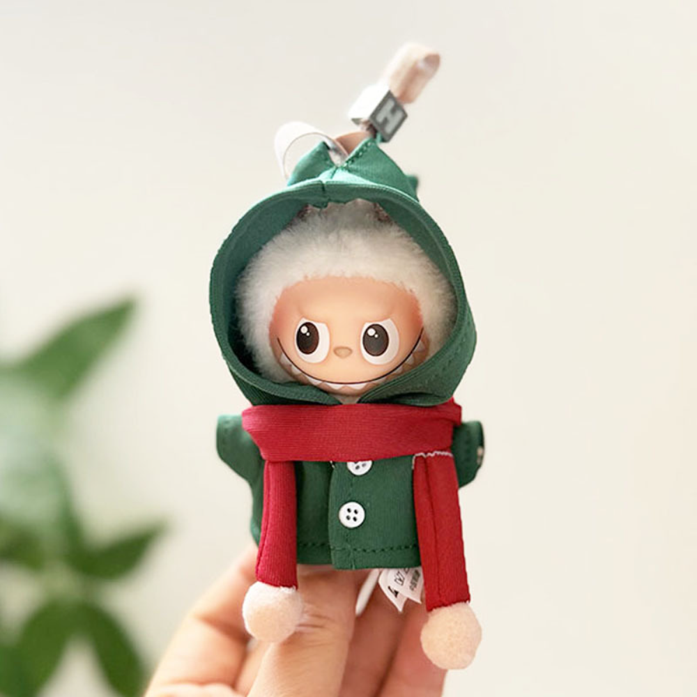 Labubu Mini 4.0 Christmas Cape | Reindeer Elf Cloak Outfit