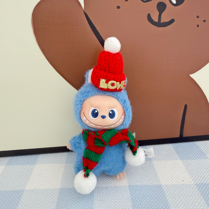 Labubu Mini 4.0 Christmas Cape | Reindeer Elf Cloak Outfit