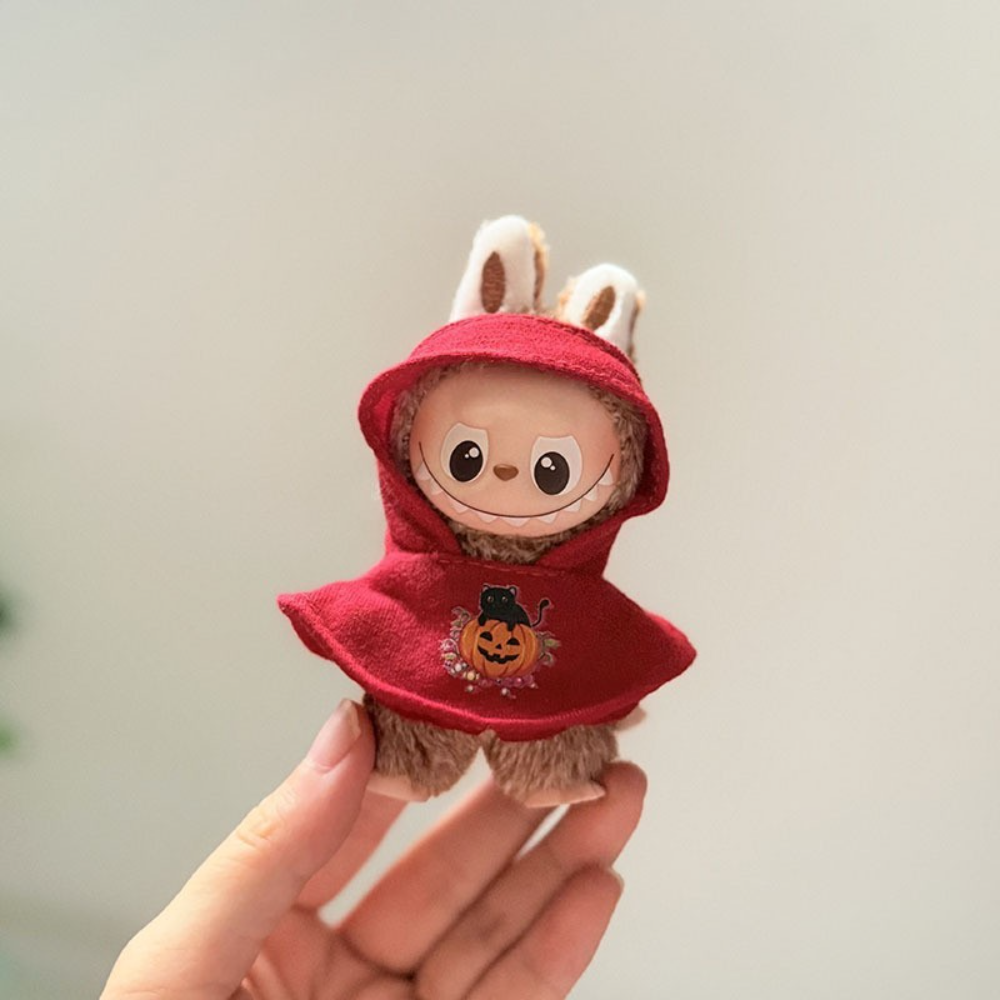 Labubu Mini 4.0 Christmas Cape | Reindeer Elf Cloak Outfit